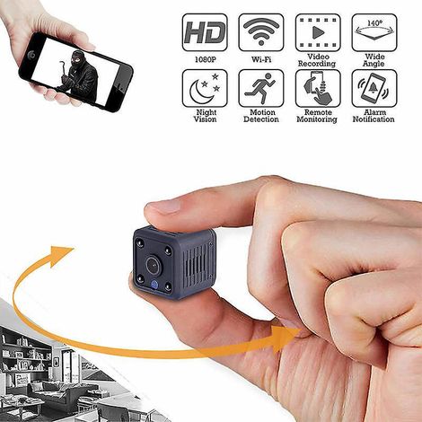 Mini-kamera – Tragbare 1080p-wlan-full-hd-kamera Für Babysitter, Haustiere, Büro, Sport, Garage Und Zuhause Mit Automatischer Infrarot-nachtsicht Und Bewegungserkennung