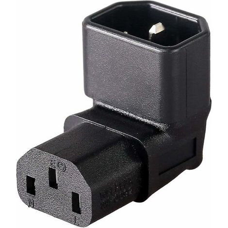 Iec C14 Auf C13 Netzadapter / Pdu-stecker Für Lcd-fernseher, 90-grad-winkel-wandhalterung