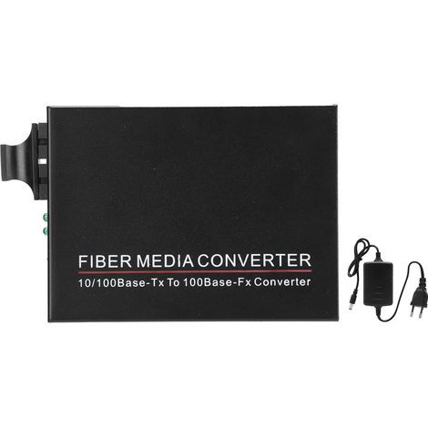 Tbc-mc3302ed20 100-m-singlemode-dualfaser-glasfasersender (20 Km/sc/1310 Nm), 100–240-v-medienkonverter, Eu-stecker