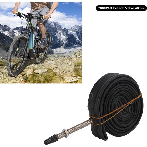 2-teiliger 700x23c Fahrradschlauch Mit 48-mm-ventil (französisch) Für Rennräder Und Mountainbikes, Butylschlauch