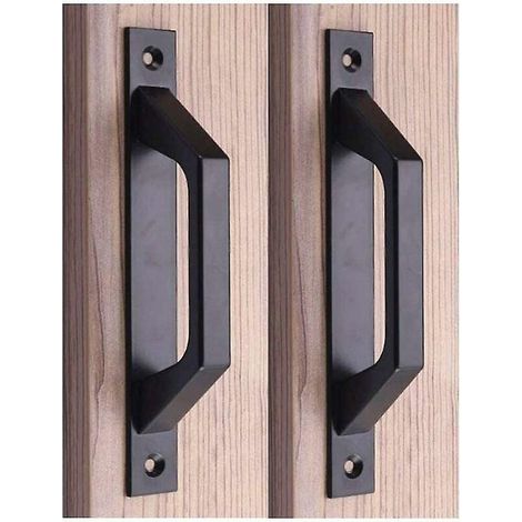 Bohrer-set (schwarz) Für Bohrmaschine, 19,6 Cm Holzgriff, Scheunentürgriff, Schiebetürgriff E