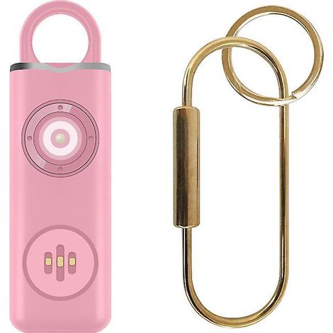 Rose Safe Sound Personenalarm, Lauter Sirenenton (130 Db), Sicherheitsalarm-schlüsselanhänger Mit Led-blitzlicht, Sos-funktion, Karabiner Und Kabel