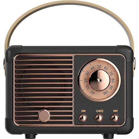 Retro-bluetooth-lautsprecher (schwarz), Klassischer Lautsprecher Im Retro-stil, Hohe Lautstärke, Kabellose Bluetooth-5.0-verbindung, Unterstützt