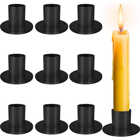 Schwarze Kerzenhalter, Ø 2,5 Cm, Kronleuchter-kerzenständer, Moderner Metall-kerzenhalter Für Tischdekorationen, Partys, Hochzeiten, Abendessen Und Als Wohnaccessoire.