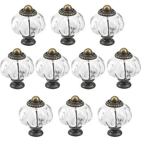Set Mit 10 Acryl-möbelknöpfen In Kürbisform, Transparente Möbelgriffe Für Zuhause Und Büro, Inklusive Schrauben
