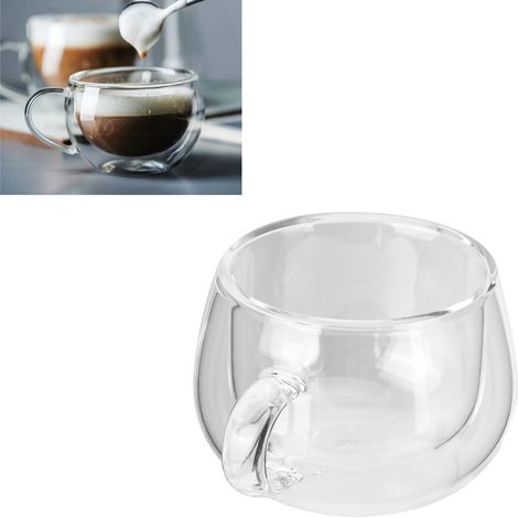 150 Ml Kaffeebecher Aus Klarglas Mit Henkel, Ideal Für Zuhause, Küche Und Geburtstage.