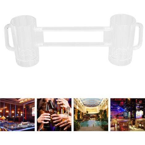 Doppeltes Acryl-bierglas Mit Henkel Für Bars, Ktvs, Spiele Und Wettbewerbe, 430 Ml / 14,5 Oz
