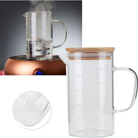 Messbecher Aus Borosilikatglas Mit Deckel, Hitzebeständig Für Küche Und Hotel (500 Ml)