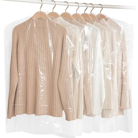 30-teiliges Set Kleidersäcke, Staubschutzhüllen, Wasserdichte Beutel, Transparente Schutzhüllen Für Kleider, Anzüge Und Mäntel