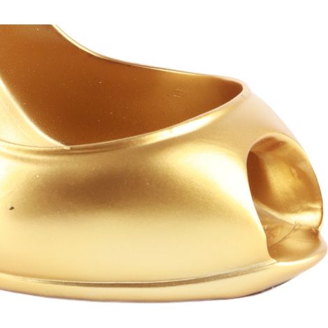 Flaschenhalter Im Design Eines High Heels, Elegantes Weinregal – Goldfarbene Wohndekoration
