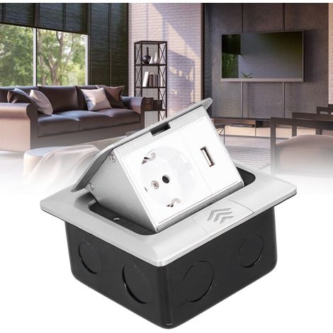 Versenkbare Steckdosenleiste Mit Usb-anschluss – Eu-standard, 250 V, 16 A – Schnelle Bodenmontage