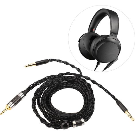 Ersatzkabel Für 8-adrige Kopfhörer, 2,5-mm-symmetriestecker Auf Zwei 3,5-mm-klinkenstecker, Silber