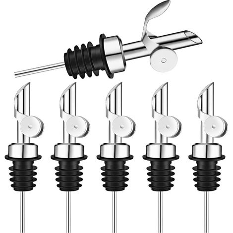 Weinflaschenhalter Aus Edelstahl Für 6 Flaschen, Automatischer Klapphalter Für Olivenöl, Silberfarben