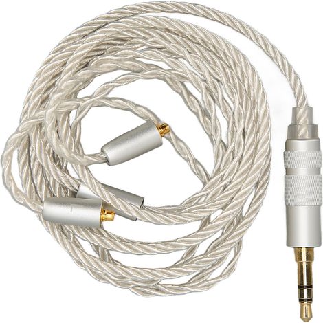 Mmcx-auf-3,5-mm-ersatzkabel, 4-adriges, Versilbertes Kupfer, Hifi-kopfhörerkabel, 1,2 M