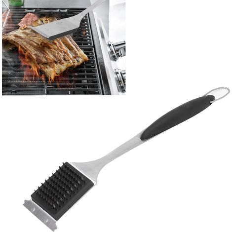 Grillreinigungsbürste, Langer Edelstahlgriff, Kratzfreier Grillreiniger, Tragbar Und Effektiv