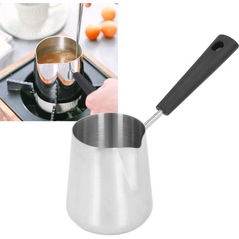 Mini-butterwärmer Aus Edelstahl, 350 Ml, Mit Ausgießer Zum Schmelzen Und Kochen