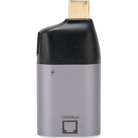 Usb-c-auf-rj45-adapter Aus Aluminiumlegierung, Pd3.0-ethernet-ladekonverter (stecker Auf Buchse)