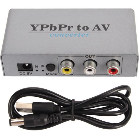Ypbpr-zu-av-1080p60-konverter, Ypbpr-zu-cvbs-komponenten-videoaufnahmeadapter Mit L/r-audio