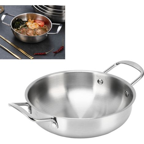 26 Cm Großer, Umweltfreundlicher Ramen-topf Aus Edelstahl Für Nudeln, Suppen Und Brei, Gleichmäßige Hitzeverteilung