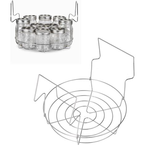 Zusammenklappbarer Einmachständer Aus Edelstahl, Rostfrei Und Hitzebeständig, Mit Ergonomisch Geformten Griffen