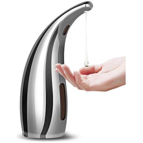 Automatischer Seifenspender (300 Ml) – Berührungslos Per Infrarot – Abs-material – Für Moderne Badezimmer – Silber – Mowze – Badezimmer 300 Ml