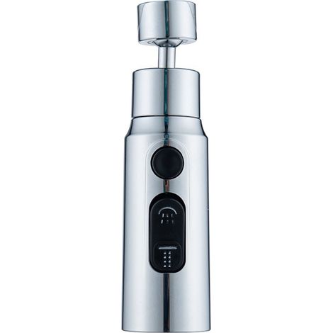 Faucet Extender - 3-function Aerator - 360 Degree Swivel Spout - For Kitchen Bathroom Balcony Faucets - M25 Internal Thread - 1 Unit