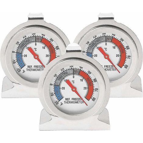 3er-pack Kühlschrankthermometer, Test-kühlschrankthermometer, Kühlschrankthermometer, Gefrierschrankthermometer, Kleines Rundes Präzisionsthermometer, Sicherheit Und Qualität