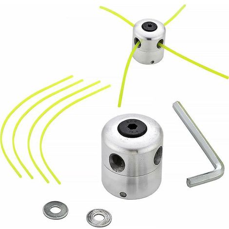 Universeller Aluminium-trimmerkopf, Trimmerkopf, Doppelfadenspule, Nylonfadenkopf Für Rasenmäher, 1 Fadenkopf + 4 Fäden