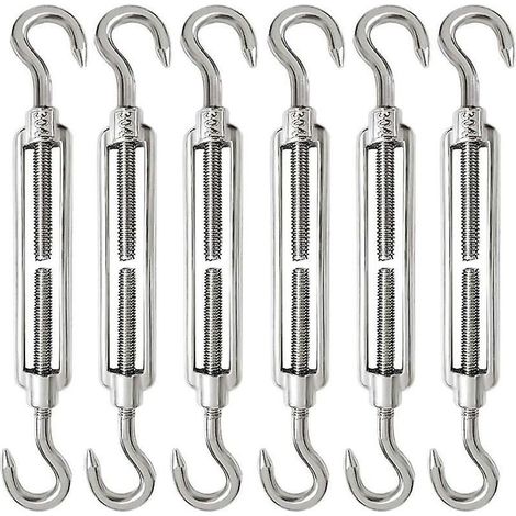 Stück M6-kabelspannschlösser, Verstellbare Kabelspannschlösserhaken Und Haken Aus Edelstahl 304 Für Drahtspanner, Stahlseile, Spannhaken