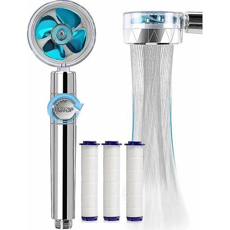 Handbrause, Antikalk-duschkopf, Wassersparfunktion, Hochdruckpropeller, Dreistufiges Filtersystem Mit 3 Pp-baumwollfiltern