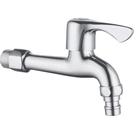 Faucet Head - Water Inlet - Female Thread G1/2 - Copper Body Stainless Steel Finish - For Kitchen Sink Bathroom Laundry Outdoor Wall Mount - 1 Piece