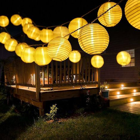 (weißes Licht) Solar-lichterkette Für Den Außenbereich, 6 M, 30 Led-laternen, Wasserdicht, 8 Modi, Solarbeleuchtung Für Gartendekoration, Pat