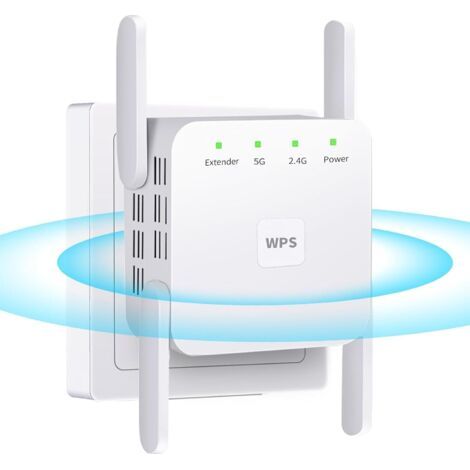 Houhence – 1200-mbit/s-wlan-verstärker – Reichweite Bis Zu 2134 Meter – Dualband (2,4 & 5 Ghz) – Verbindet Bis Zu 20 Geräte – Ethernet-anschluss – 557 M²