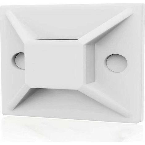 100 Selbstklebende Kabelbinderplatten (25 Mm X 25 Mm)