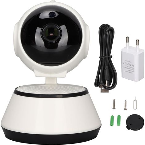 Intelligente Wlan-überwachungskamera Für Den Innenbereich, Geeignet Für Babys Und Haustiere, Mit Zwei-wege-audio, 100–240-v-netzteil Mit Eu-stecker