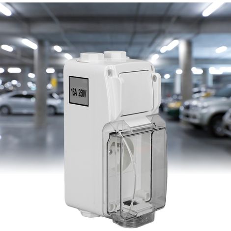 Ip66-wasserdichte Steckdose Mit Wippschalter – Französischer Standard 250 V 16 A – Abs-gehäuse