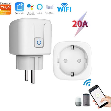 4-teiliges Wlan-smart-steckdosen-set, Fernbedienung, 20 A