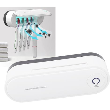 Zahnbürstenhalter Mit Integrierter Trocknungsfunktion, Weiße Wandhalterung Für Das Badezimmer, Antibakterielle Funktion, Praktische Elektrische Aufbewahrung.