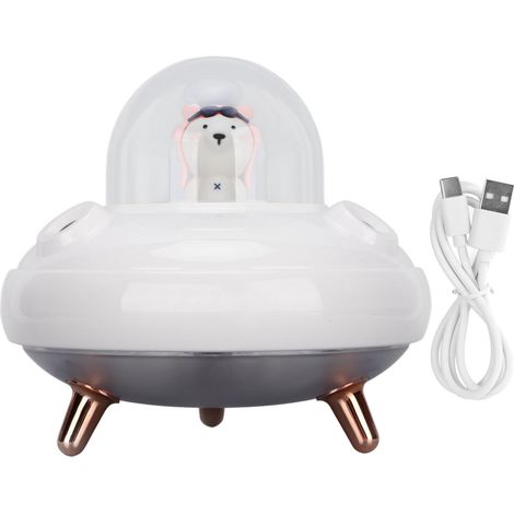 Niedlicher Mini-luftbefeuchter (500 Ml) Mit Zwei Düsen Für Büro, Reisen, Schlafzimmer, Babyzimmer, Auto, Weiß