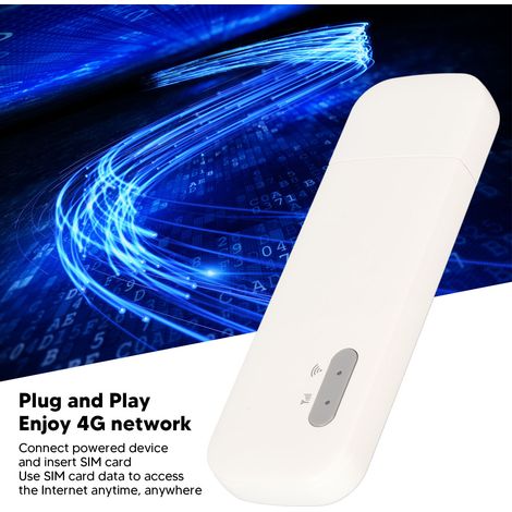 Tragbarer 4g-usb-wlan-router, Mobiler Zugangspunkt Für 10 Geräte, Micro-sim-kartensteckplatz, Weiß