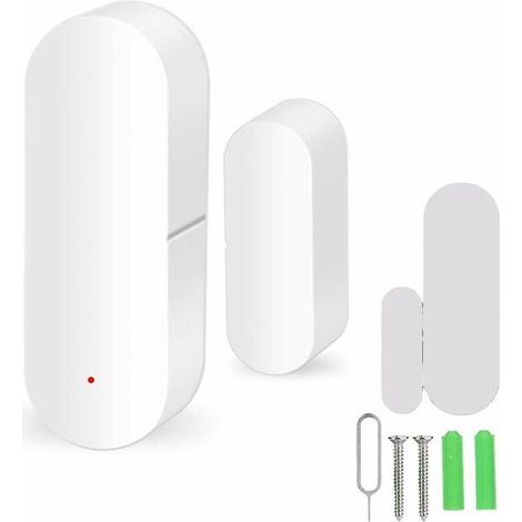 (weiß) Tür- Und Fenstersensor, Intelligenter Wlan-tür- Und Fensterdetektor Mit Unterstützung Für Drahtlose Magnetische Türsensoren C