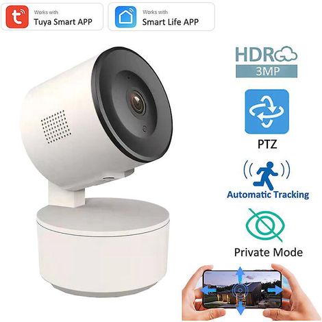 Tuya Smart Ip-sicherheitskamera Mit Automatischer Verfolgung, Bewegungserkennung, Sprach-gegensprechanlage Und Babyphone-funktion Für Den Innenbereich.