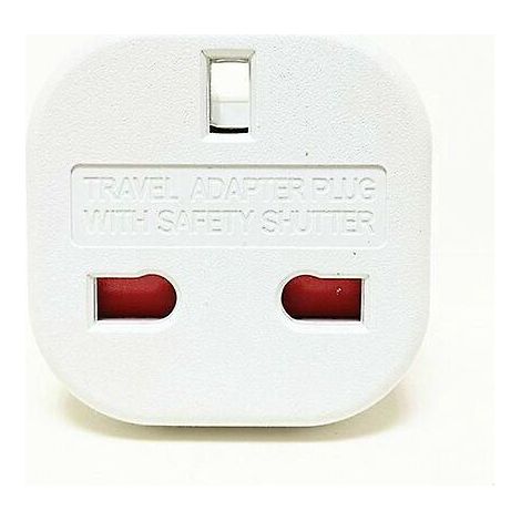 Reiseadapter – Britischer 3-poliger Weißer Standardstecker Auf Amerikanischen Standardstecker