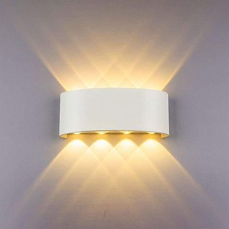 Industrielle Led-wandleuchte, 8 W – Weiß, Warmweiß, Aluminium, Nach Oben/unten Gerichtet, Für Wohnzimmer, Loft, Flur, Treppenhaus