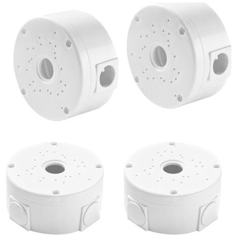 Set Mit 4 Kamera-anschlussdosen – Verdecktes Kunststoffkabel – Wasserdicht – Für Innen- Und Außenüberwachung – Kompatibel Mit Wänden Und Decken