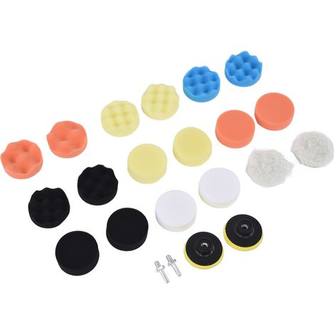 22-piece 3-inch Polishing Pad Kit For Polishing, Sanding, Waxing, And Sealing.