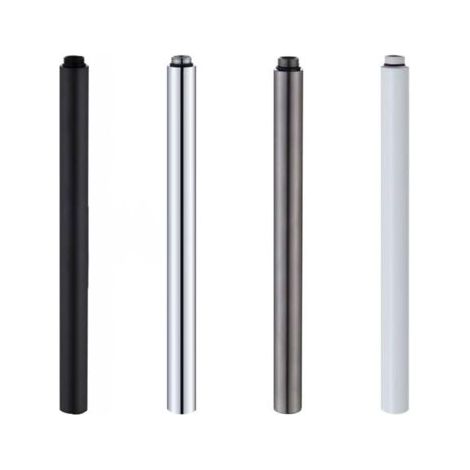 Extension De Tuyau De Douche De 30 Cm Pour Remplacer Les Tuyaux De Douche Anciens Ou Usés, Tube Rond Chromé, Accessoires De Salle De Bain (chromé)