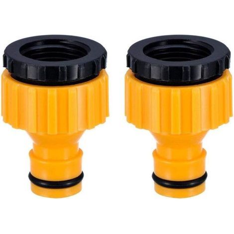 Faucet Adapter 4 Pack.plastique 3/4 '' And 1/2 ''.bsp 2 In1 Nez De Robinet D'Arrosage À Visser Débit.tap Connector Threaded