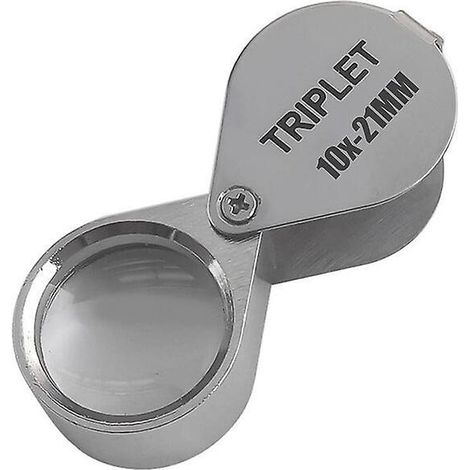 10-fache Vergrößerung (21 Mm), Faltlupe Zur Untersuchung Von Metallmünzen, Diamanten, Schmuck Und Antikem Jade.