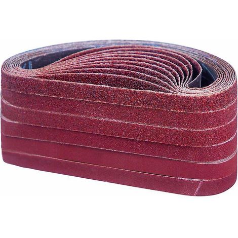 60-teiliges Schleifbandset 13 X 457 Mm (10 Körnungen 40/60/80/120/180/240) Für Bandschleifer, Kompatibel Mit Bl
